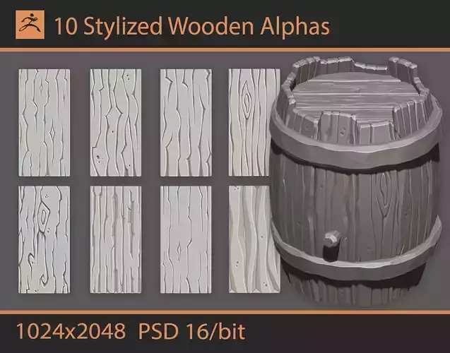 Stylized Wooden Alphas
