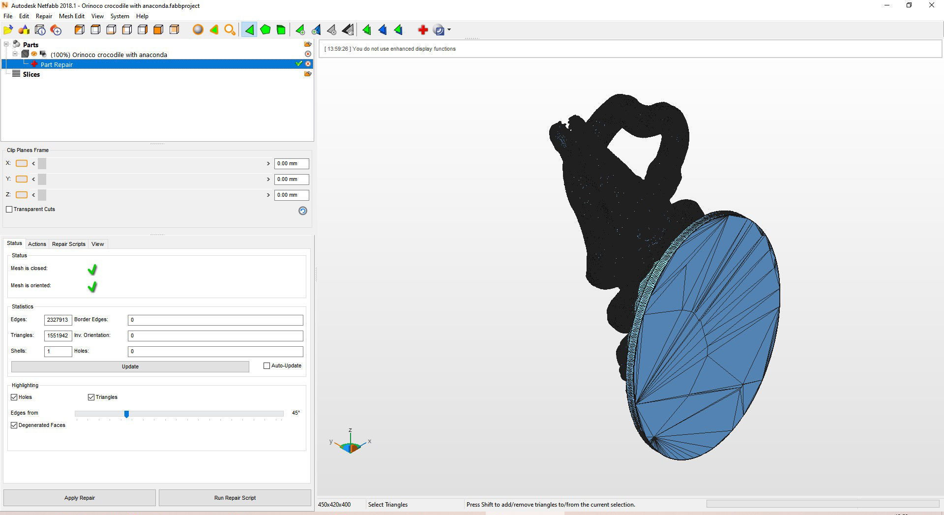 Orinoco crocodile with anaconda 3D print model_13
