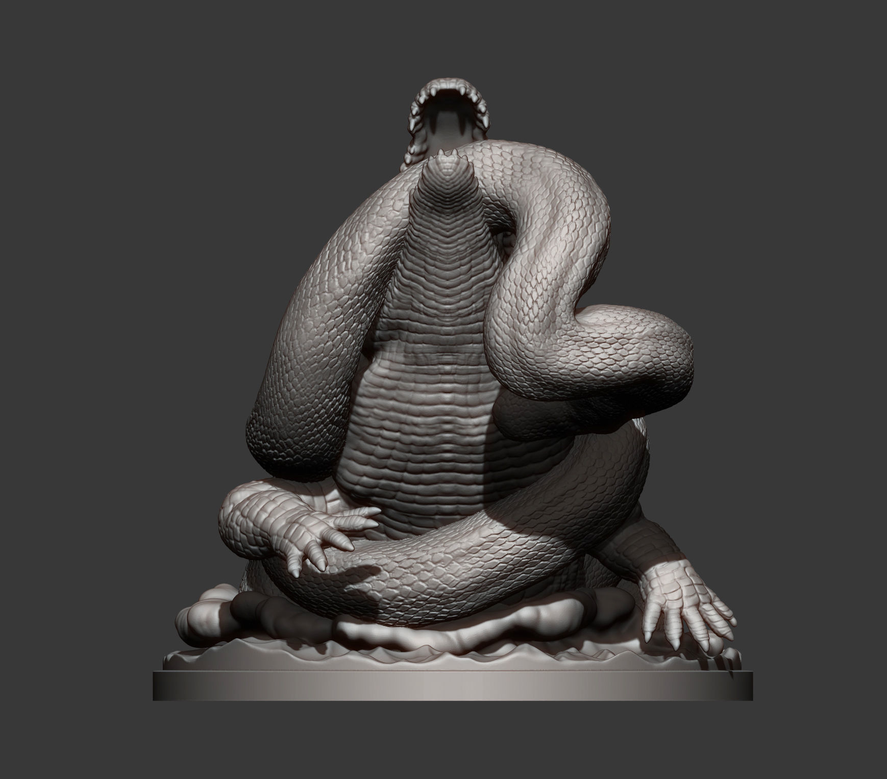 Orinoco crocodile with anaconda 3D print model_11