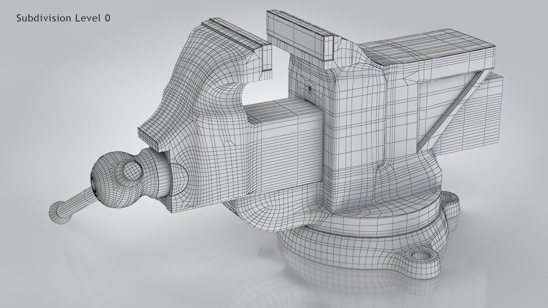 Table Vise 3D model_10