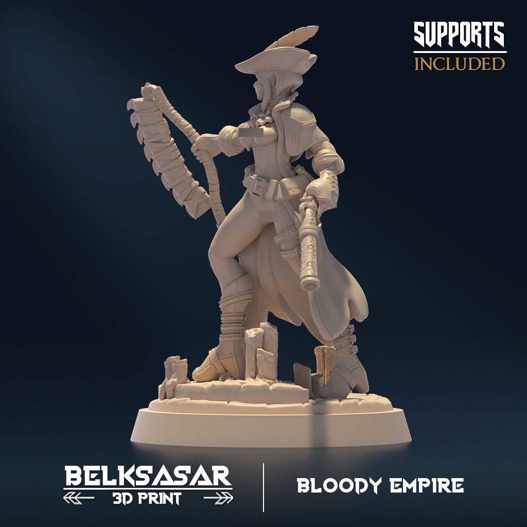 Bloody Huntress C Nude 3D print model_2