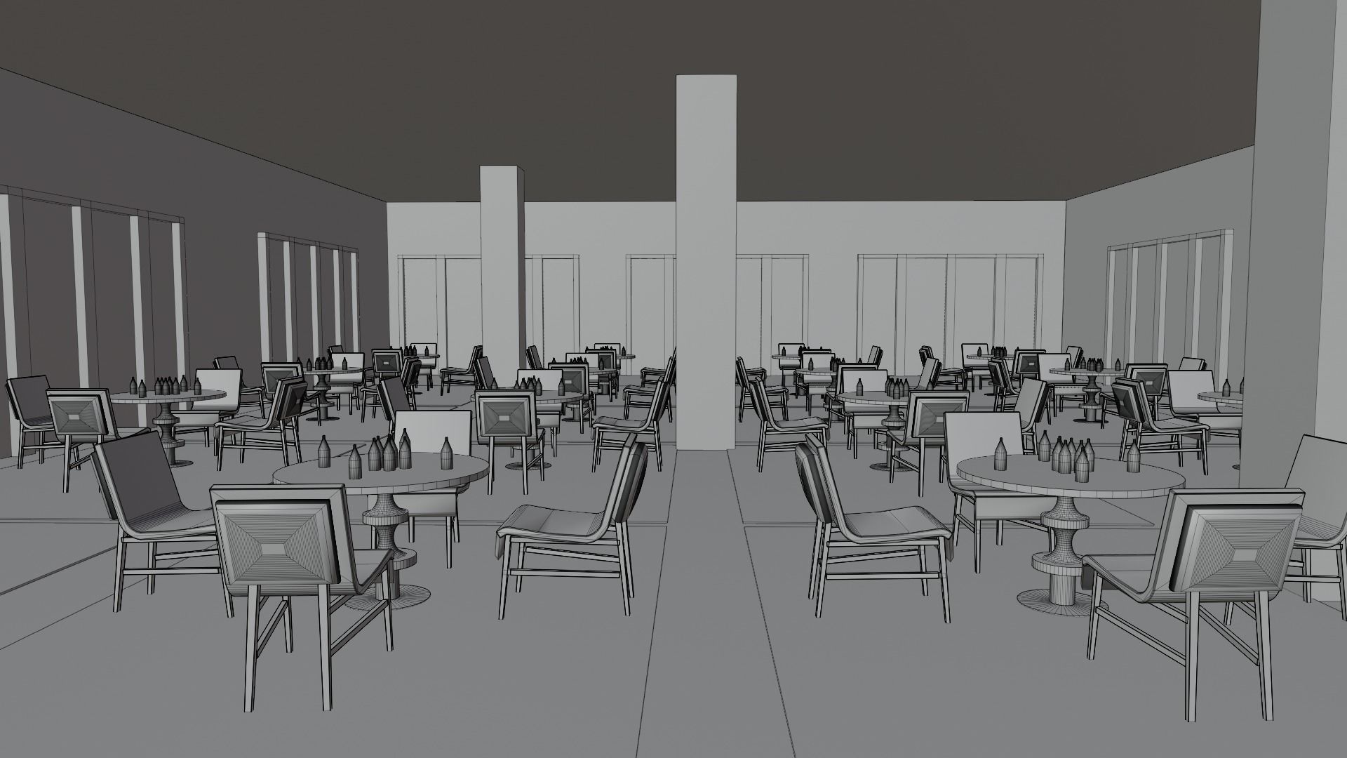 Coffee Shop Low-poly 3D model_9