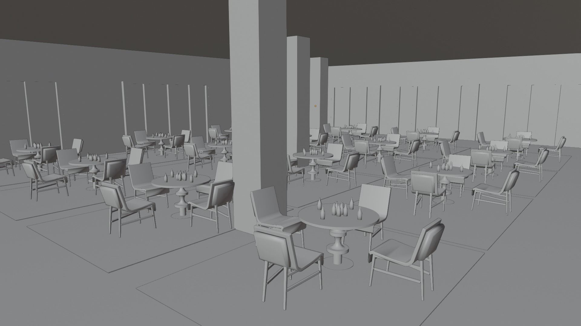 Coffee Shop Low-poly 3D model_7