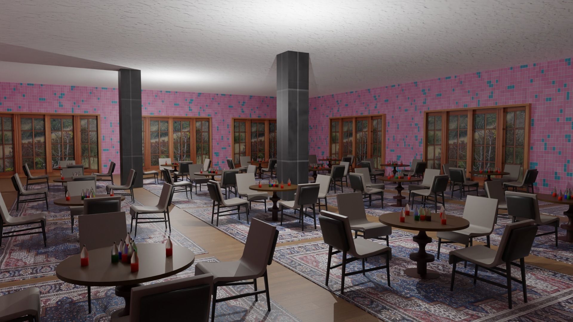 Coffee Shop Low-poly 3D model_5