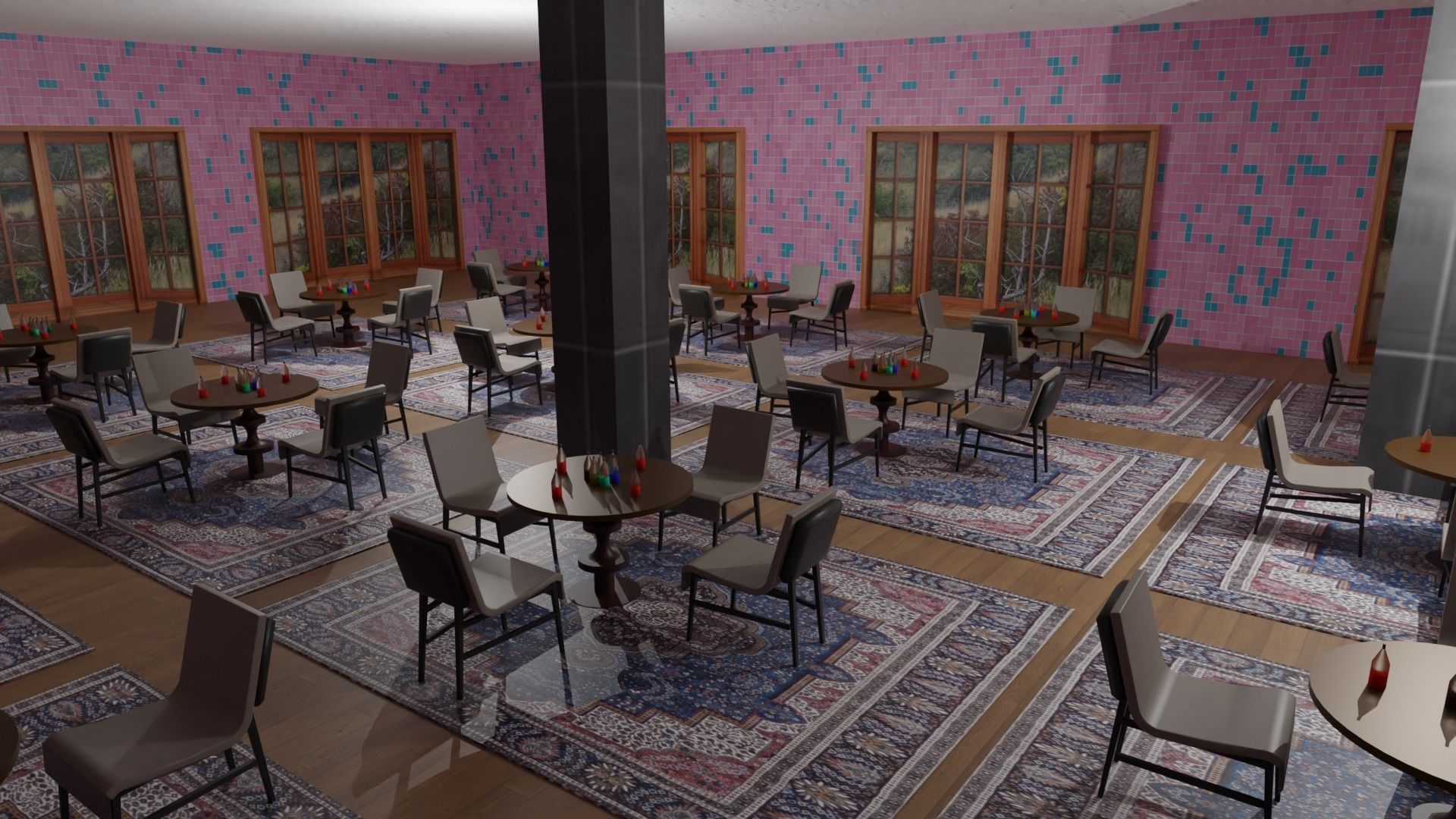 Coffee Shop Low-poly 3D model_3