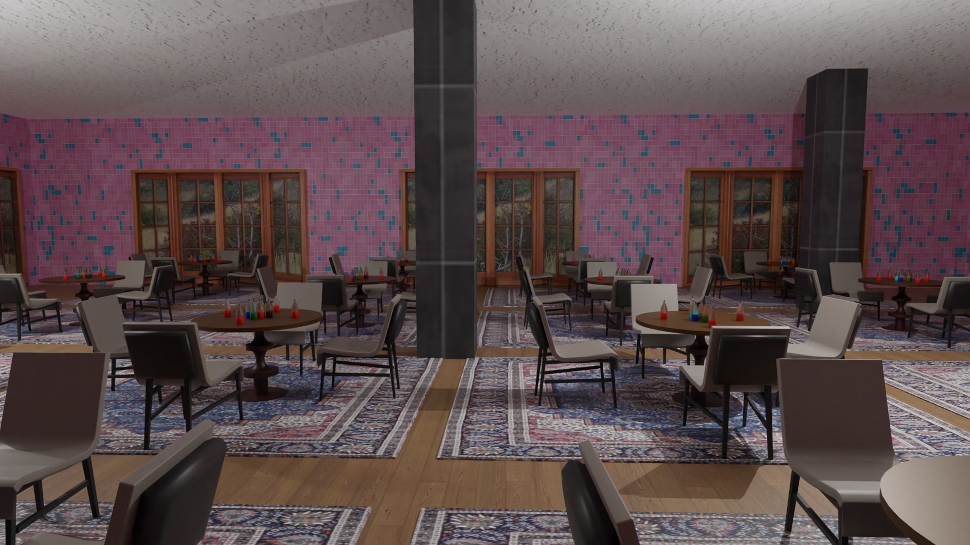 Coffee Shop Low-poly 3D model_6