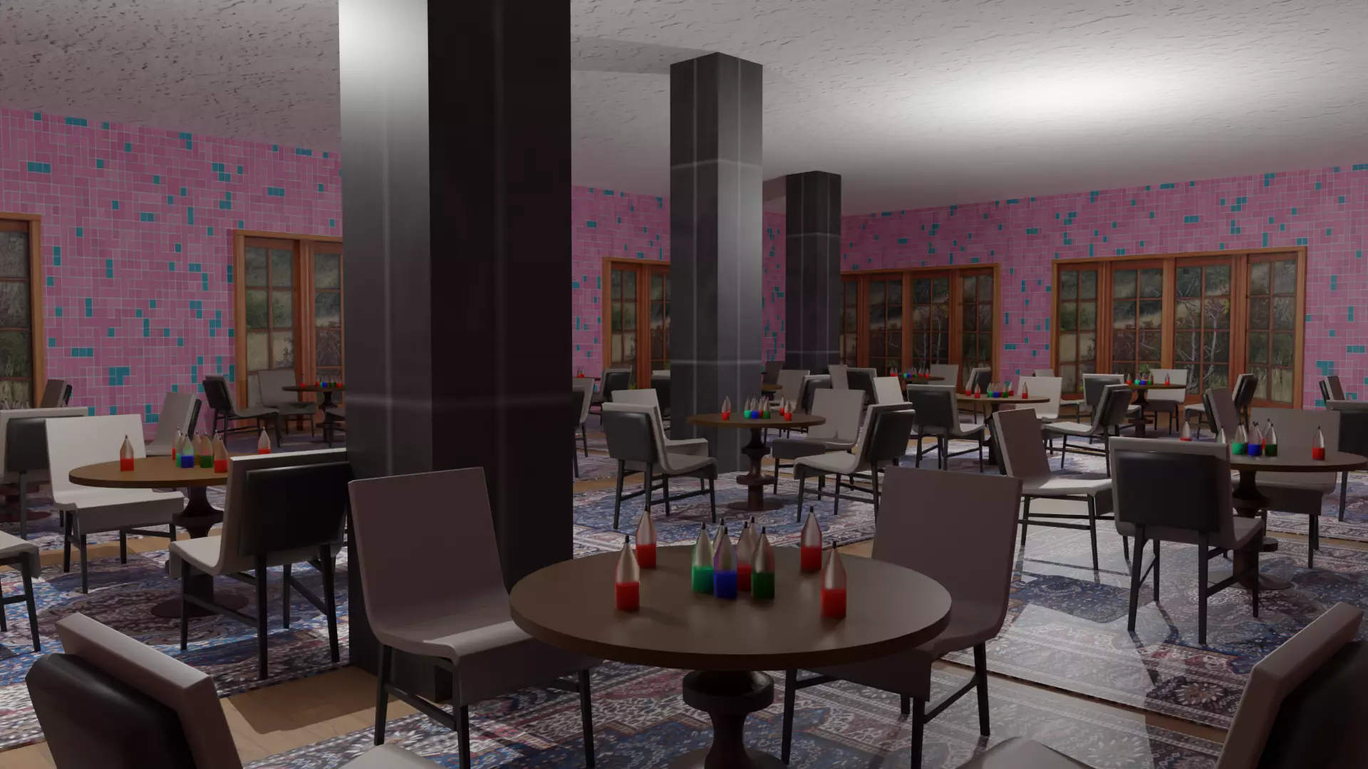 Coffee Shop Low-poly 3D model_0