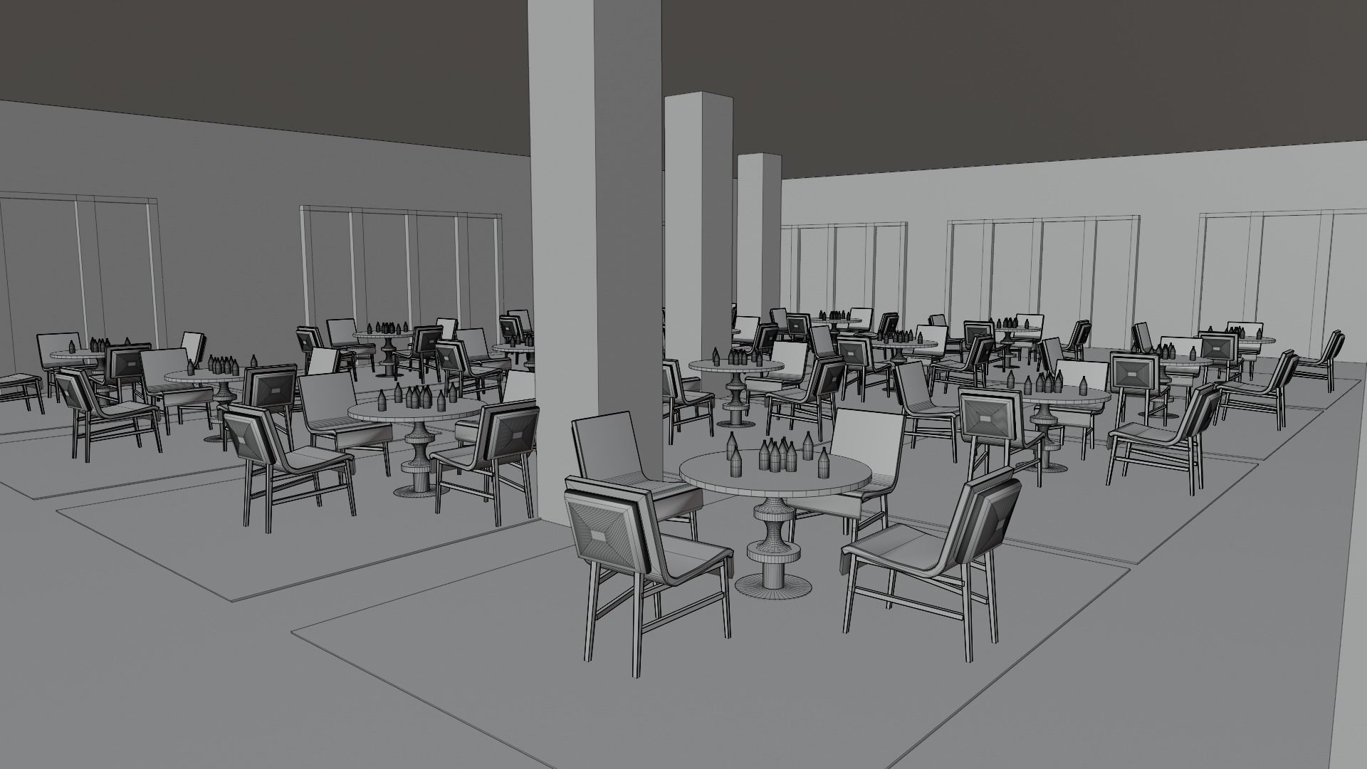 Coffee Shop Low-poly 3D model_8