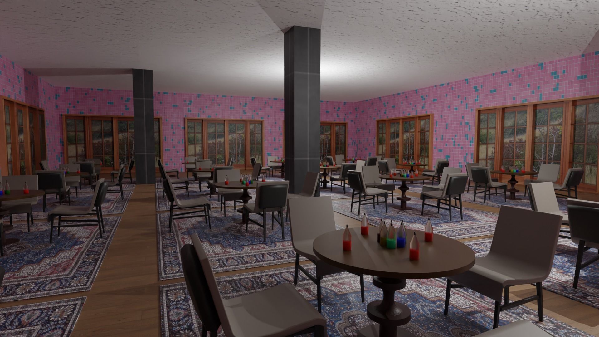 Coffee Shop Low-poly 3D model_2