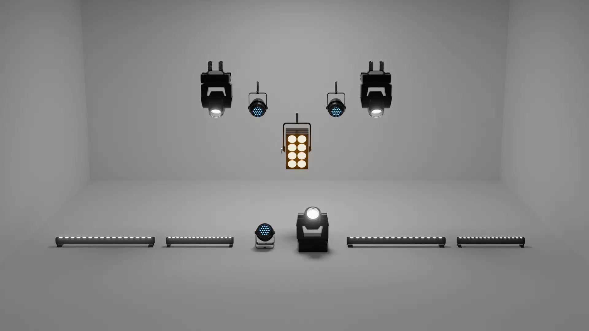 Pack lights for events and partys 3D model_0