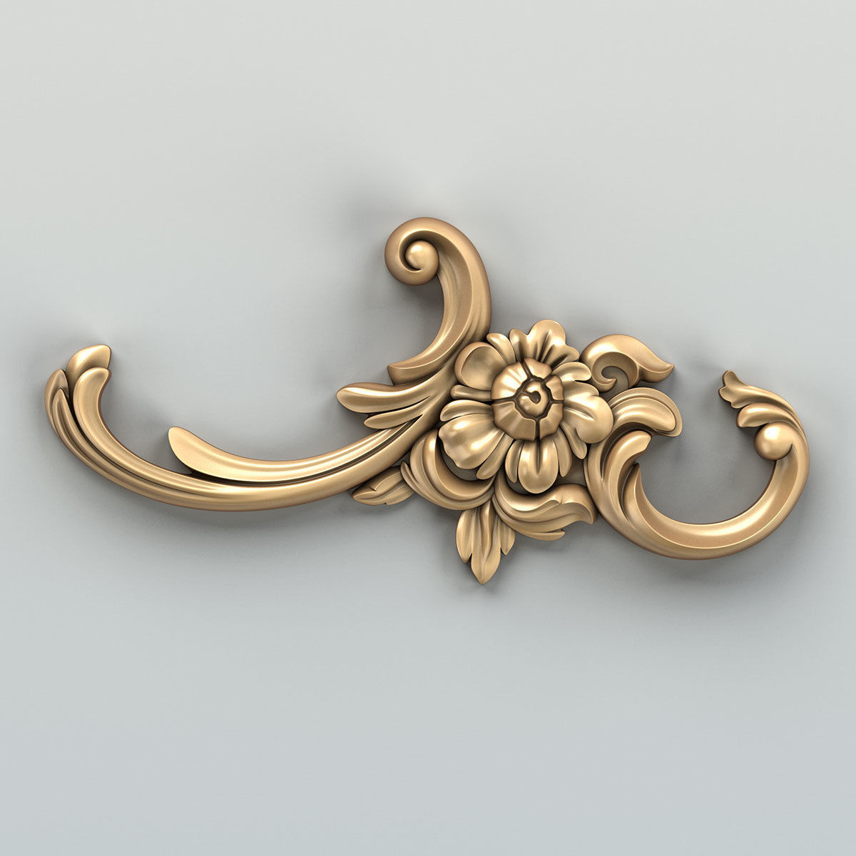 Carved decor horizontal 047 3D model_1