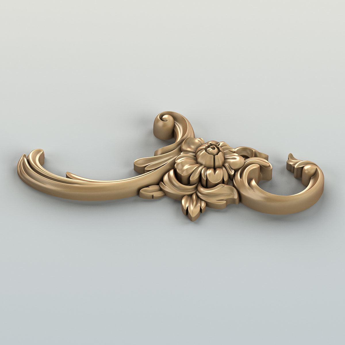 Carved decor horizontal 047 3D model_3