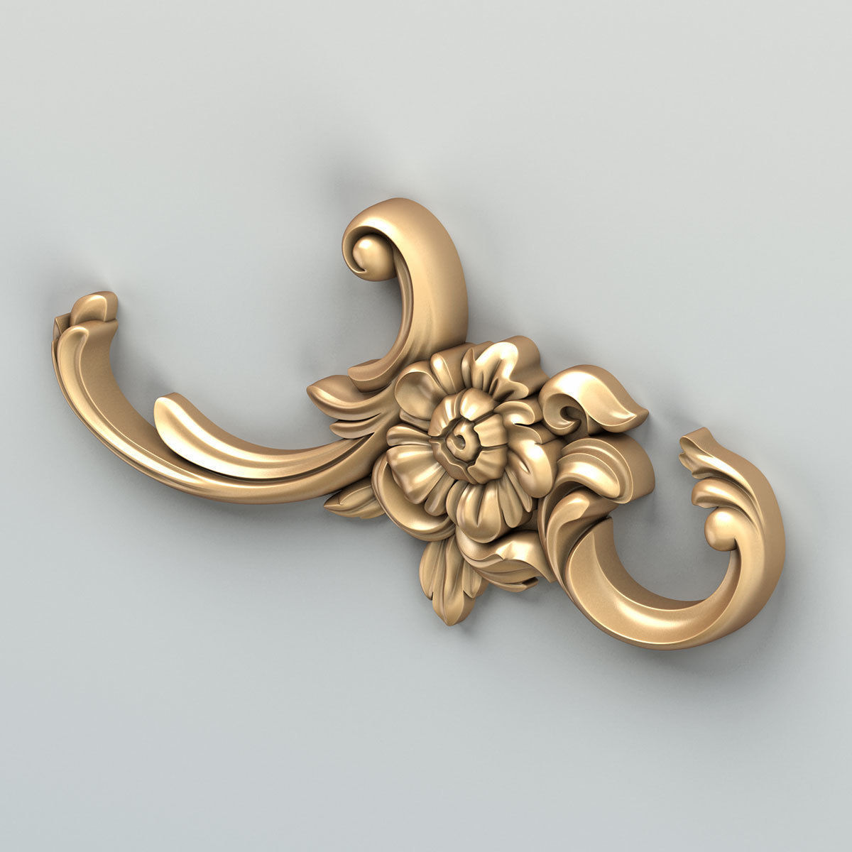 Carved decor horizontal 047 3D model_2