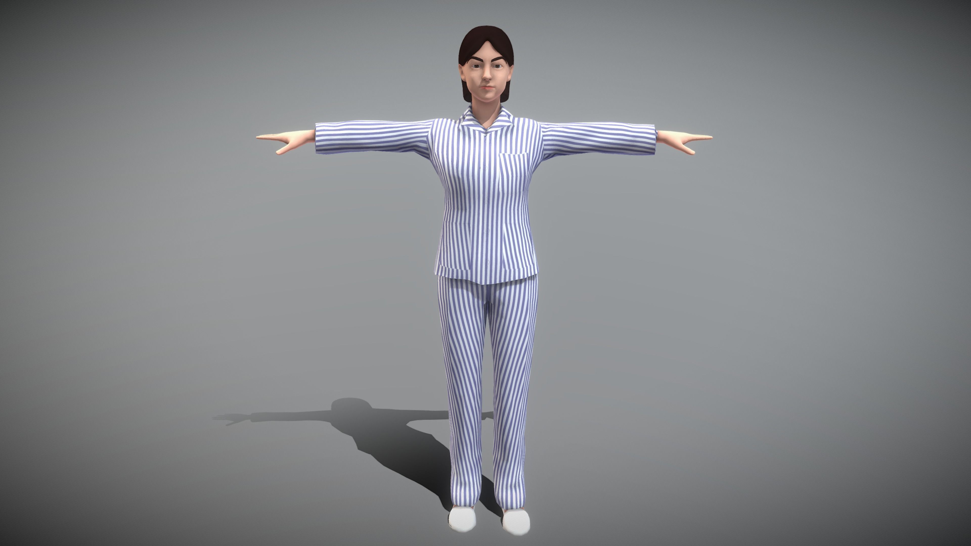 Characters in the hospital Low-poly 3D model_7