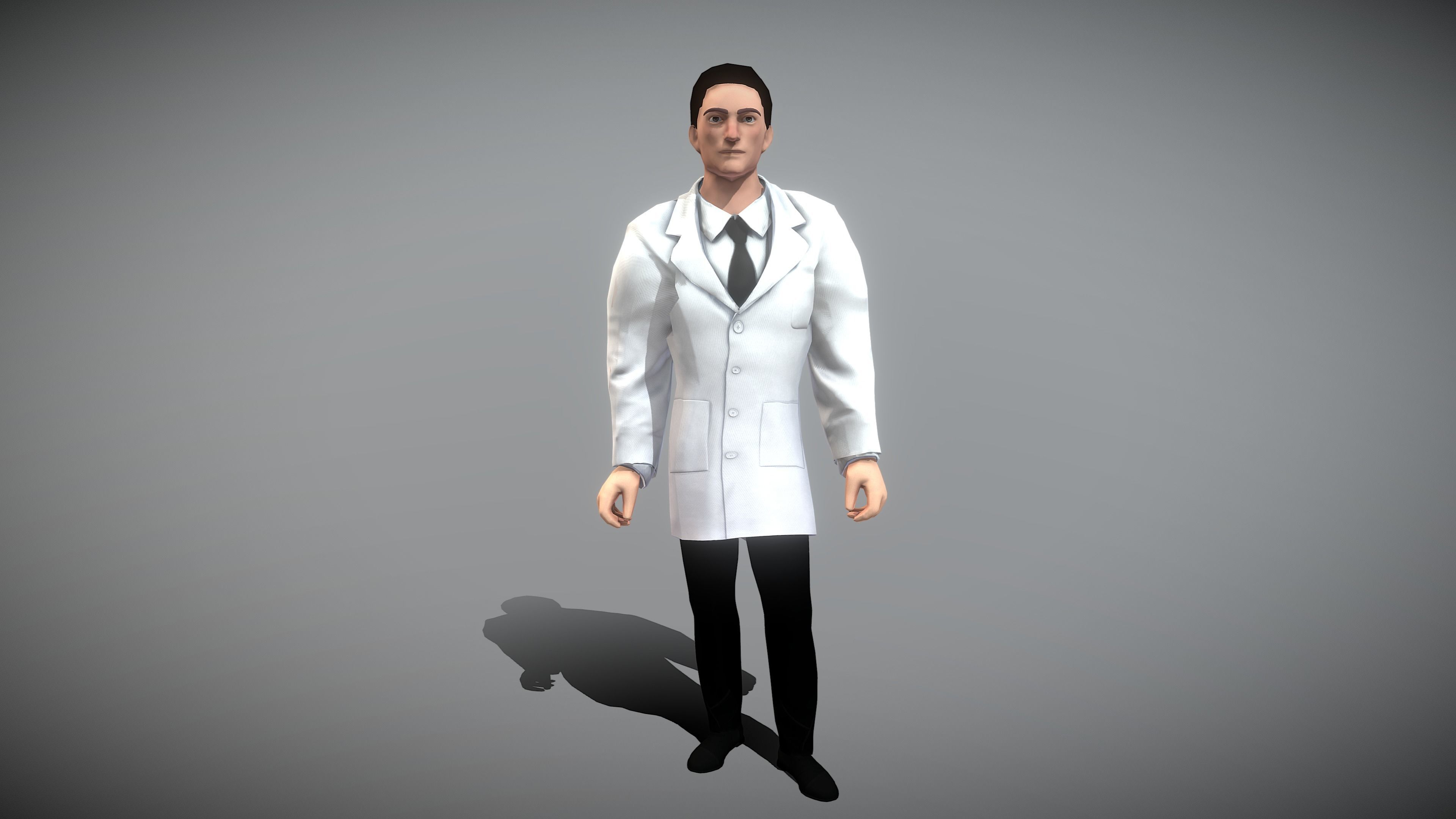 Characters in the hospital Low-poly 3D model_8