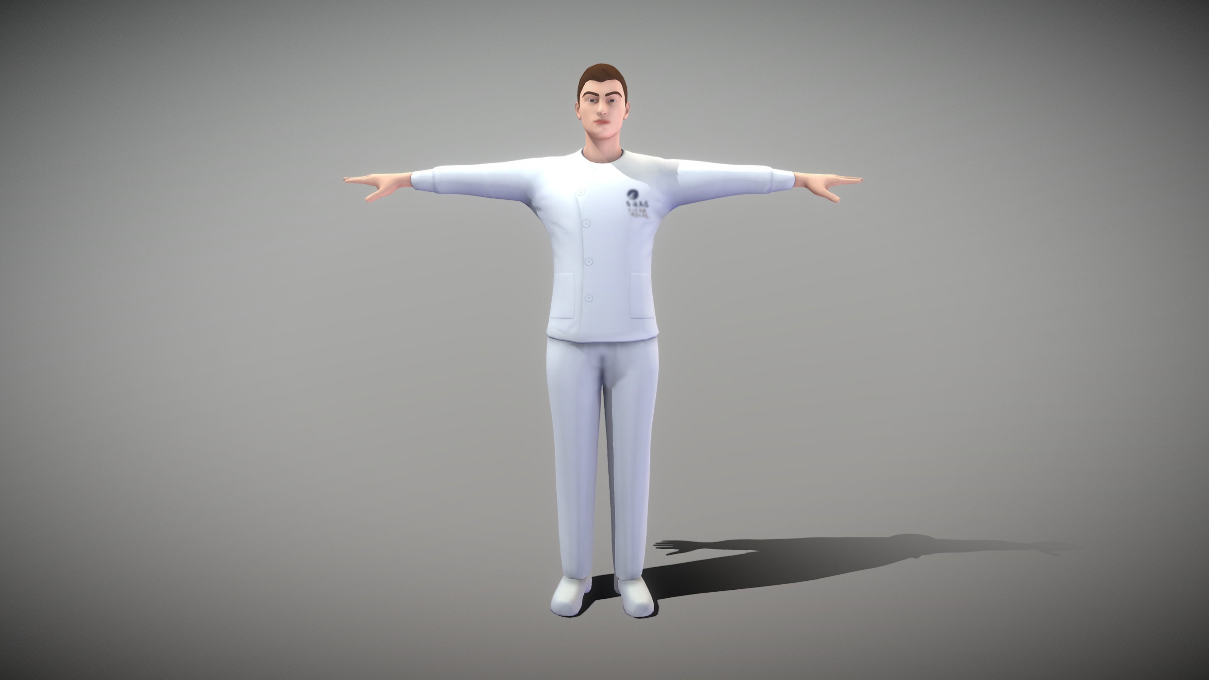 Characters in the hospital Low-poly 3D model_6