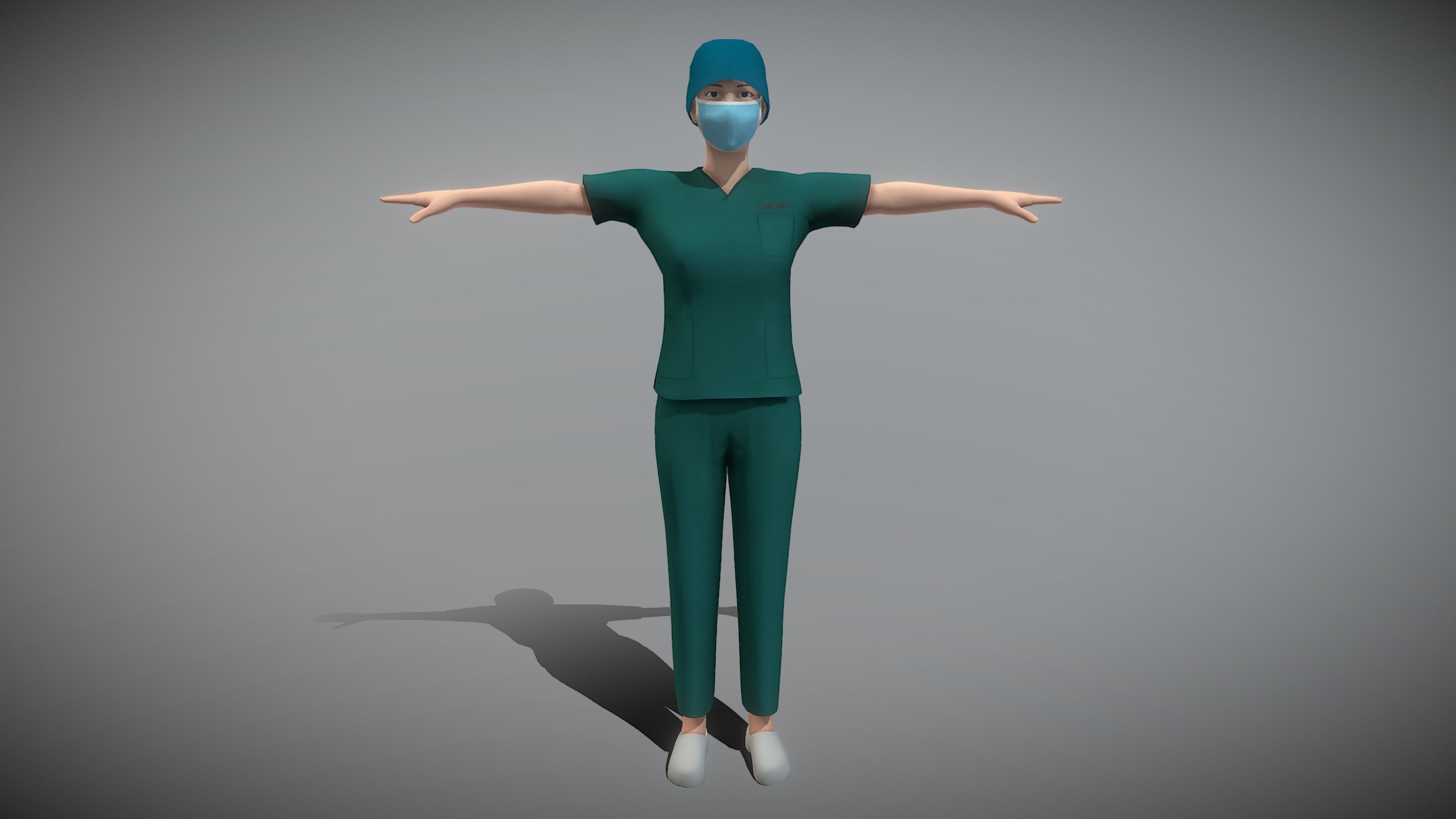 Characters in the hospital Low-poly 3D model_10