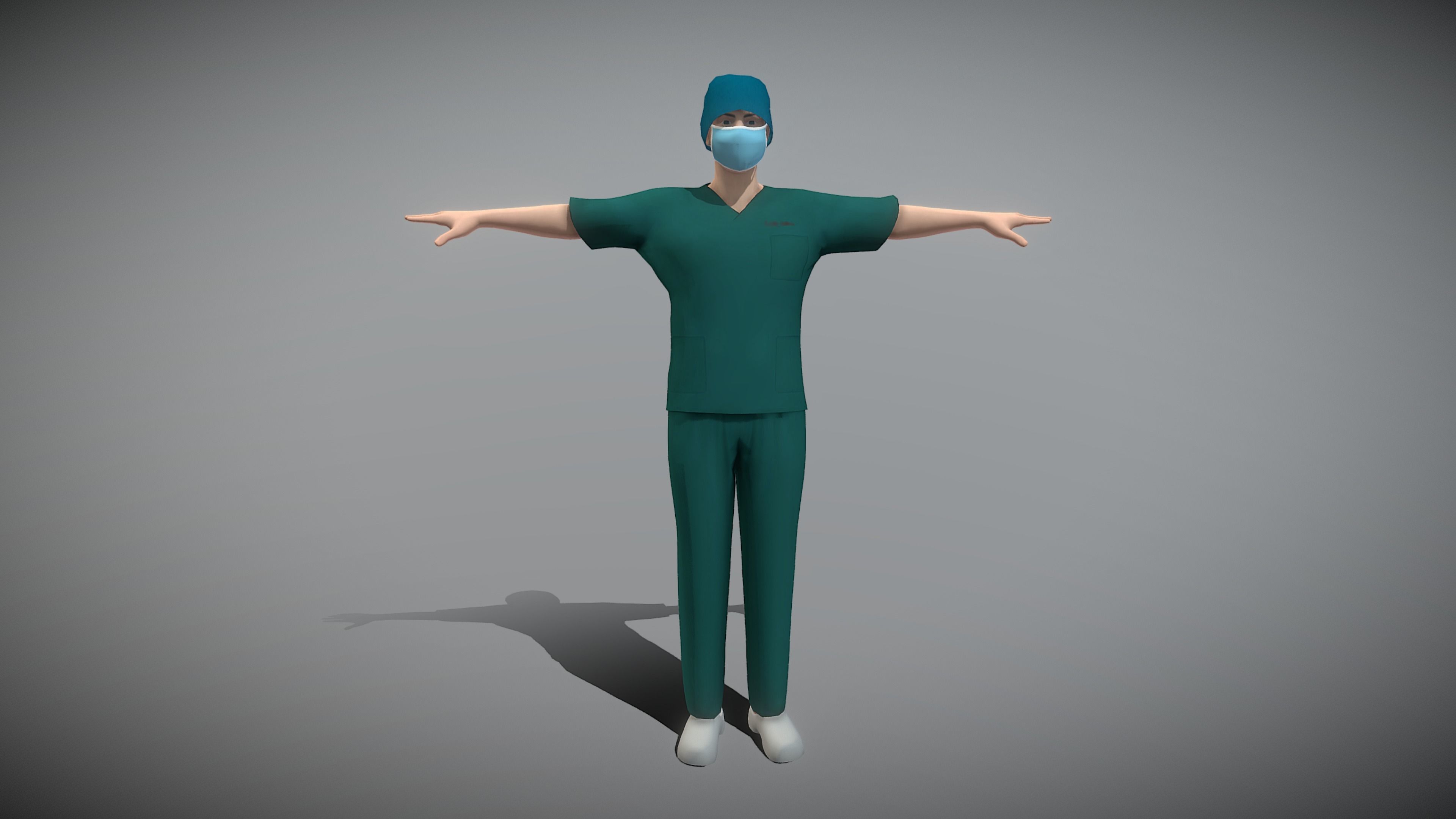 Characters in the hospital Low-poly 3D model_11