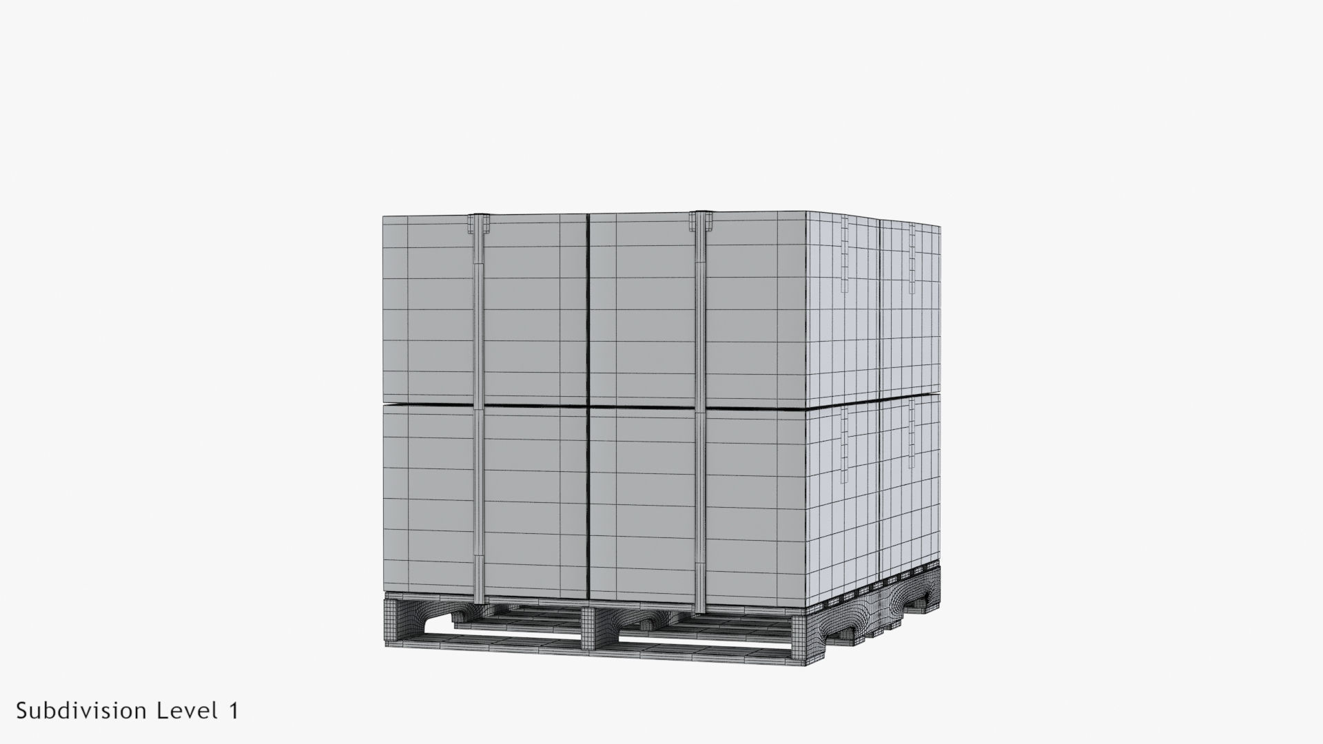 Pallet with Boxes T2 Low-poly 3D model_16