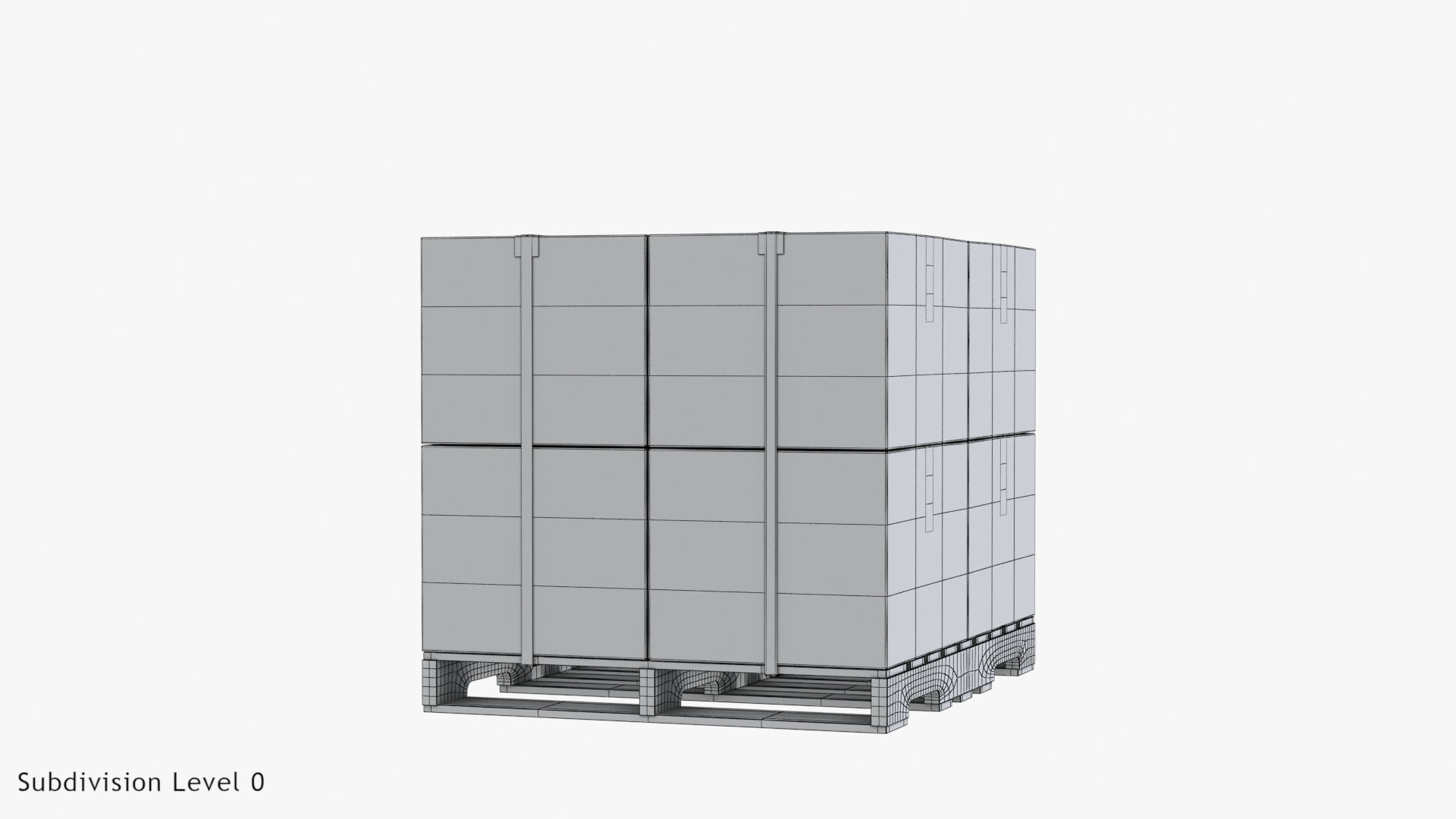 Pallet with Boxes T2 Low-poly 3D model_15