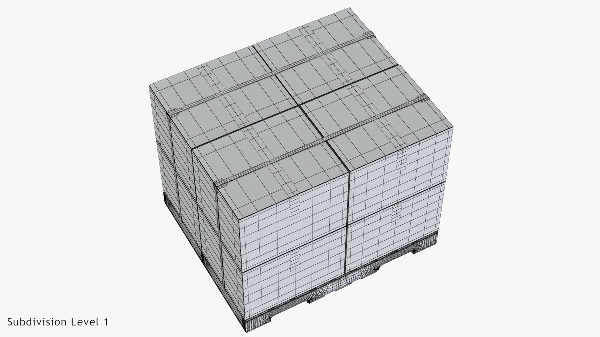Pallet with Boxes T2 Low-poly 3D model_12