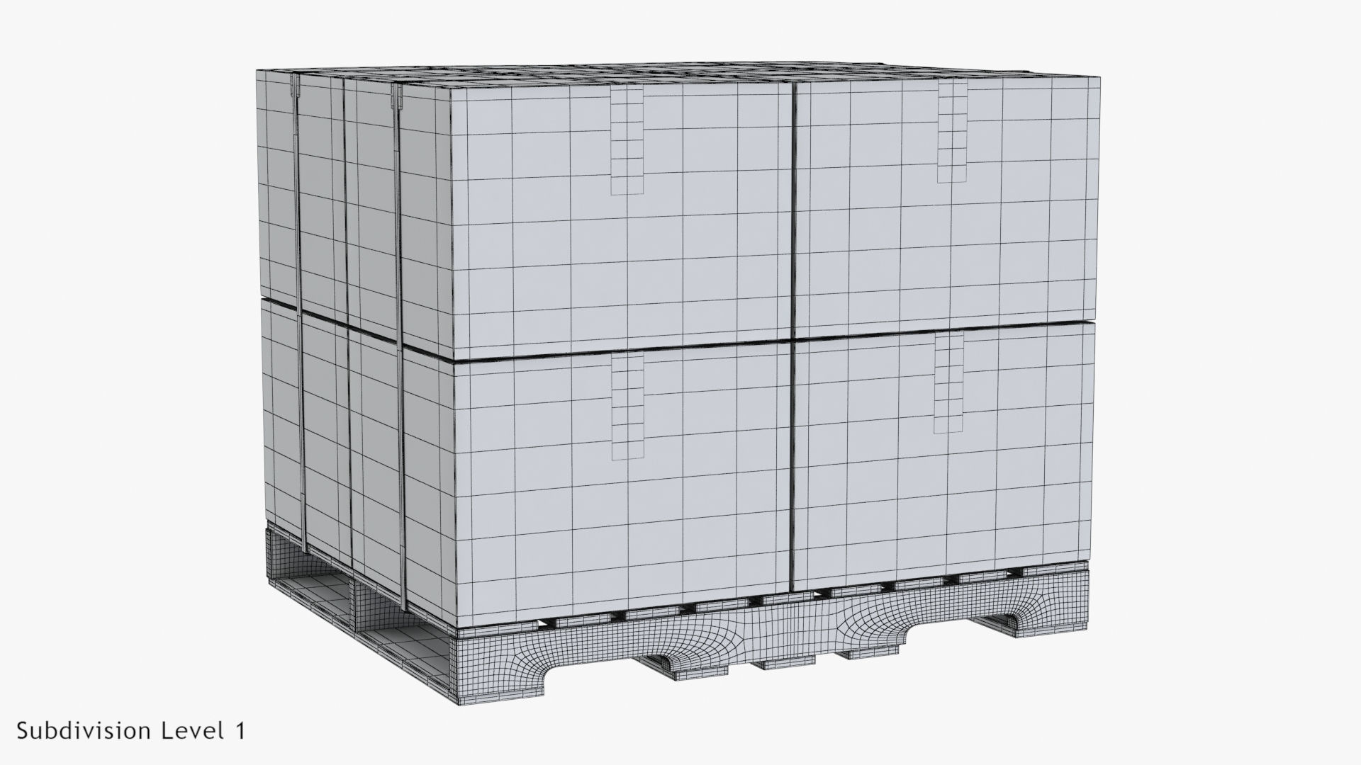 Pallet with Boxes T2 Low-poly 3D model_13