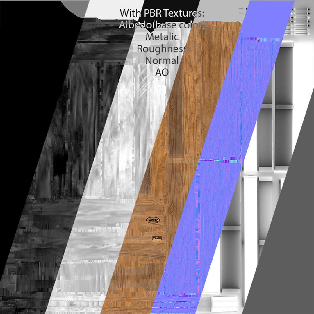 Pallet with Boxes T2 Low-poly 3D model_8