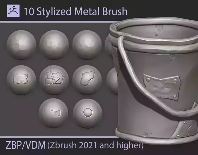 Stylized Metal Brush for Zbrush