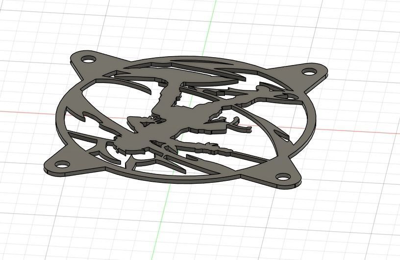 Genshin Impact Bannett PC fan cover 3D print model_19