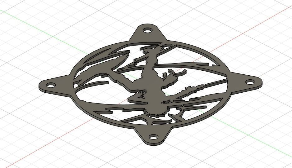 Genshin Impact Bannett PC fan cover 3D print model_20