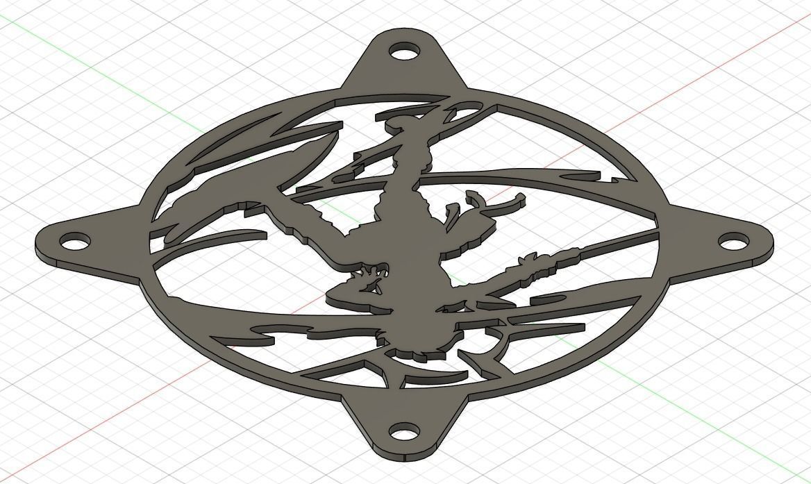 Genshin Impact Bannett PC fan cover 3D print model_6