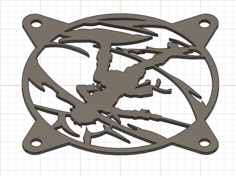 Genshin Impact Bannett PC fan cover 3D print model_7