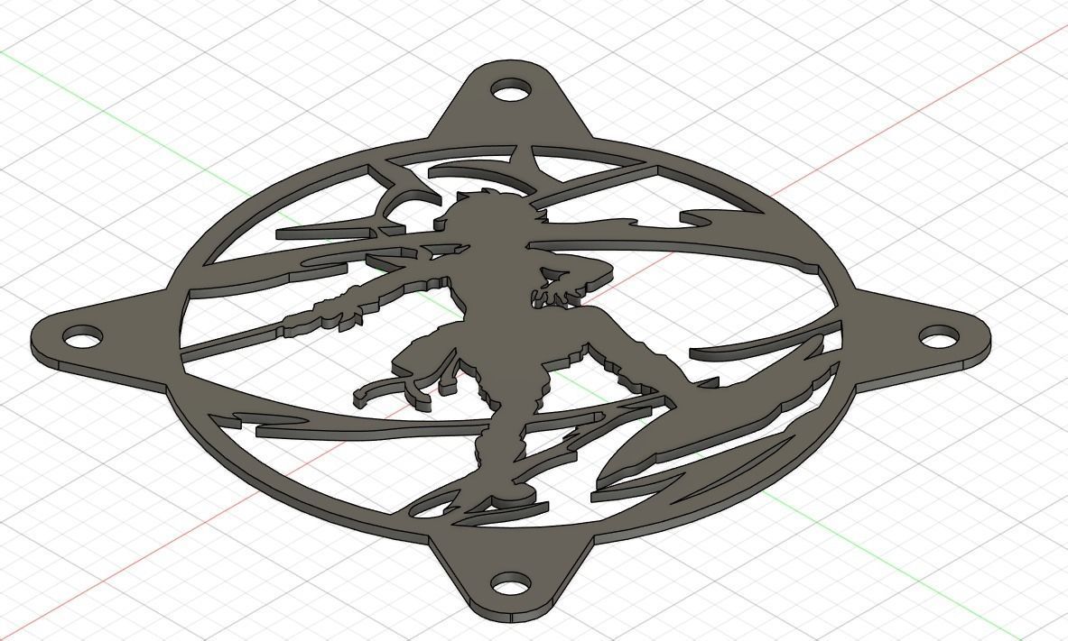 Genshin Impact Bannett PC fan cover 3D print model_10