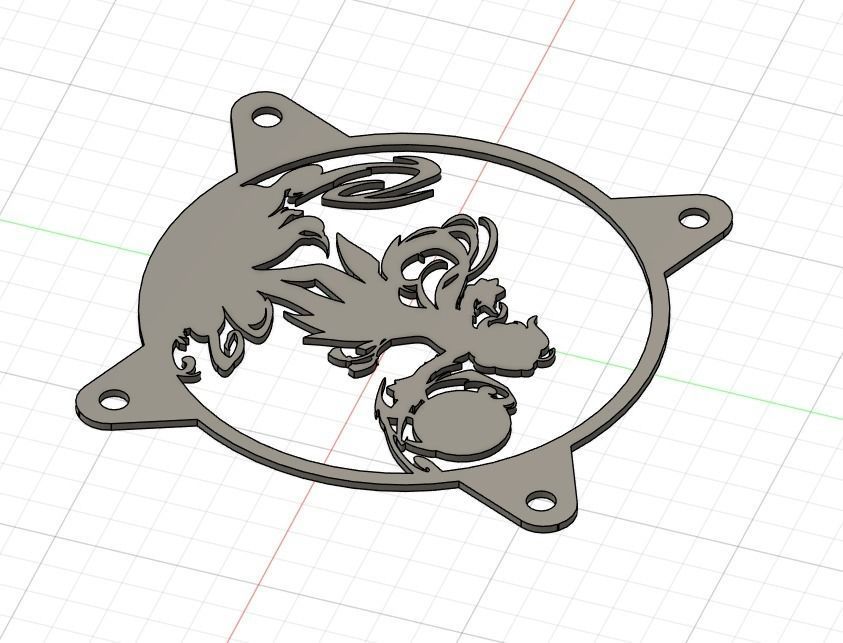 Genshin Impact Bannett PC fan cover 3D print model_15