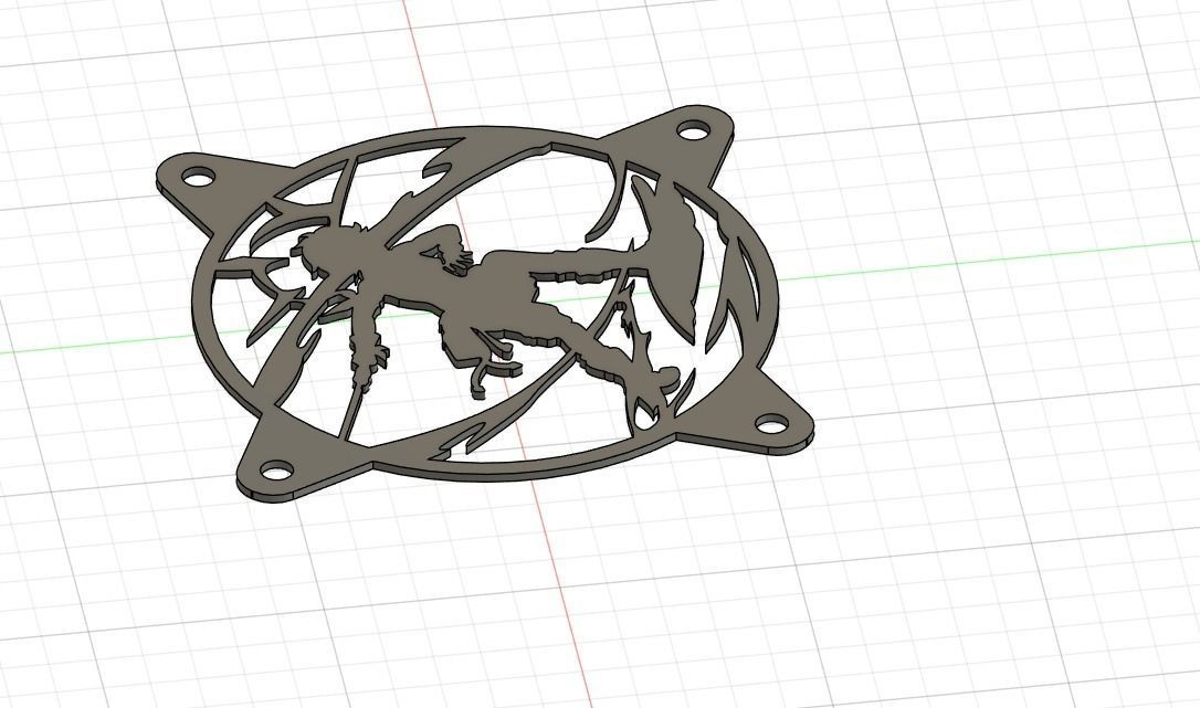 Genshin Impact Bannett PC fan cover 3D print model_21