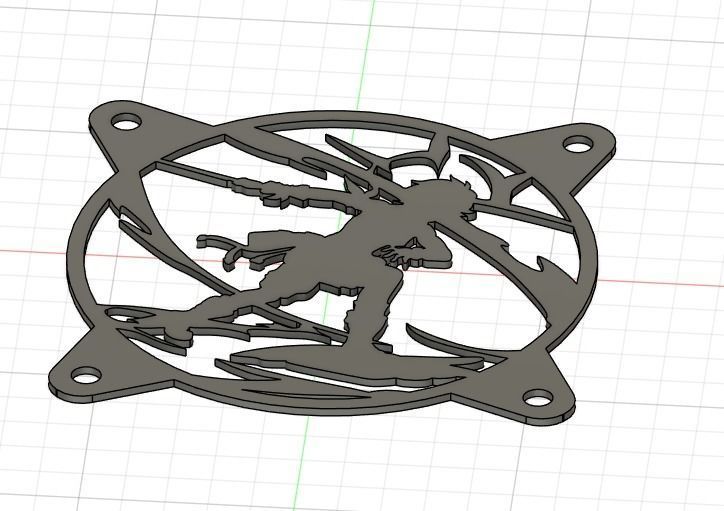 Genshin Impact Bannett PC fan cover 3D print model_13