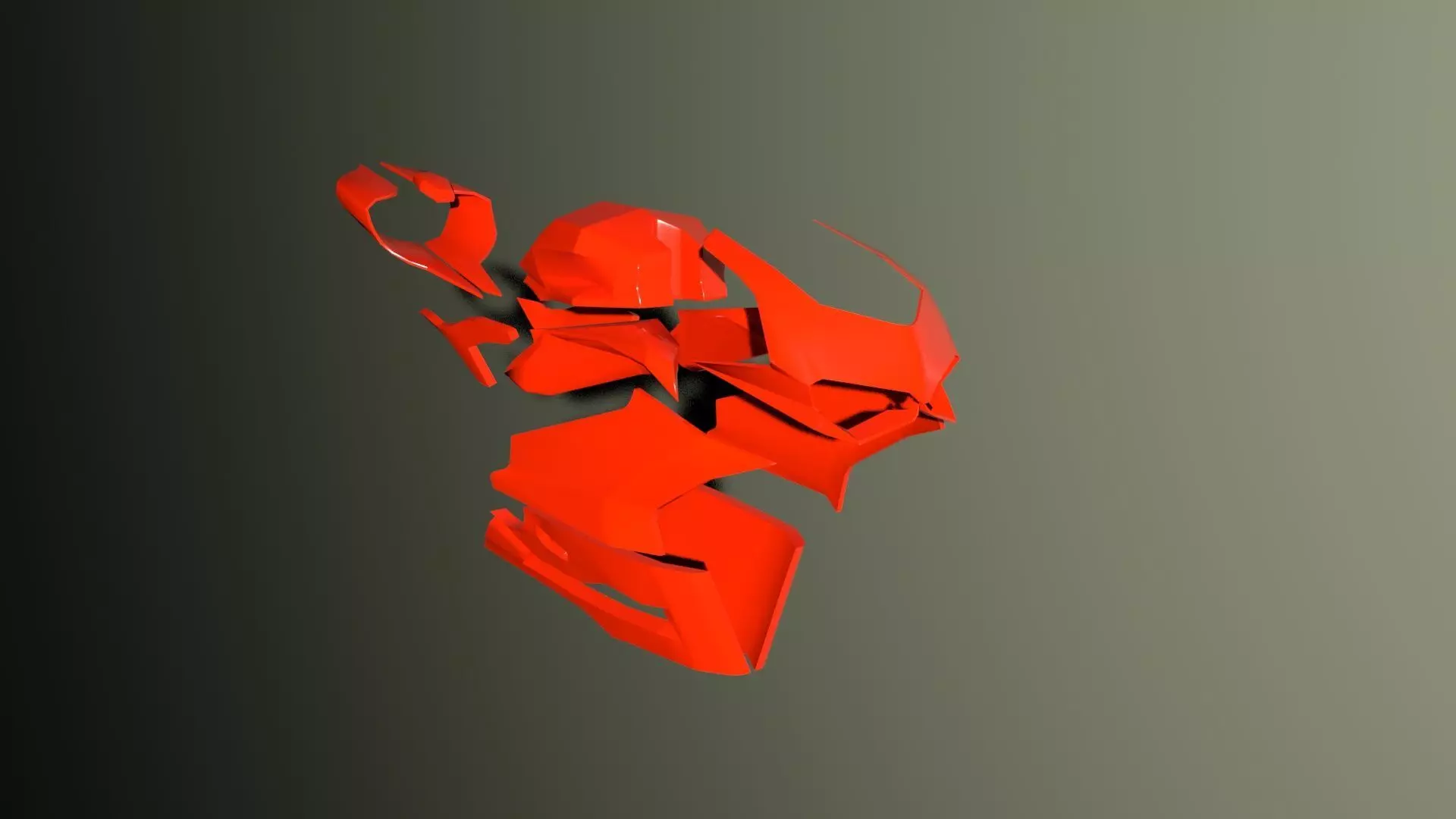 DUCATI frame art  Low-poly 3D model_0