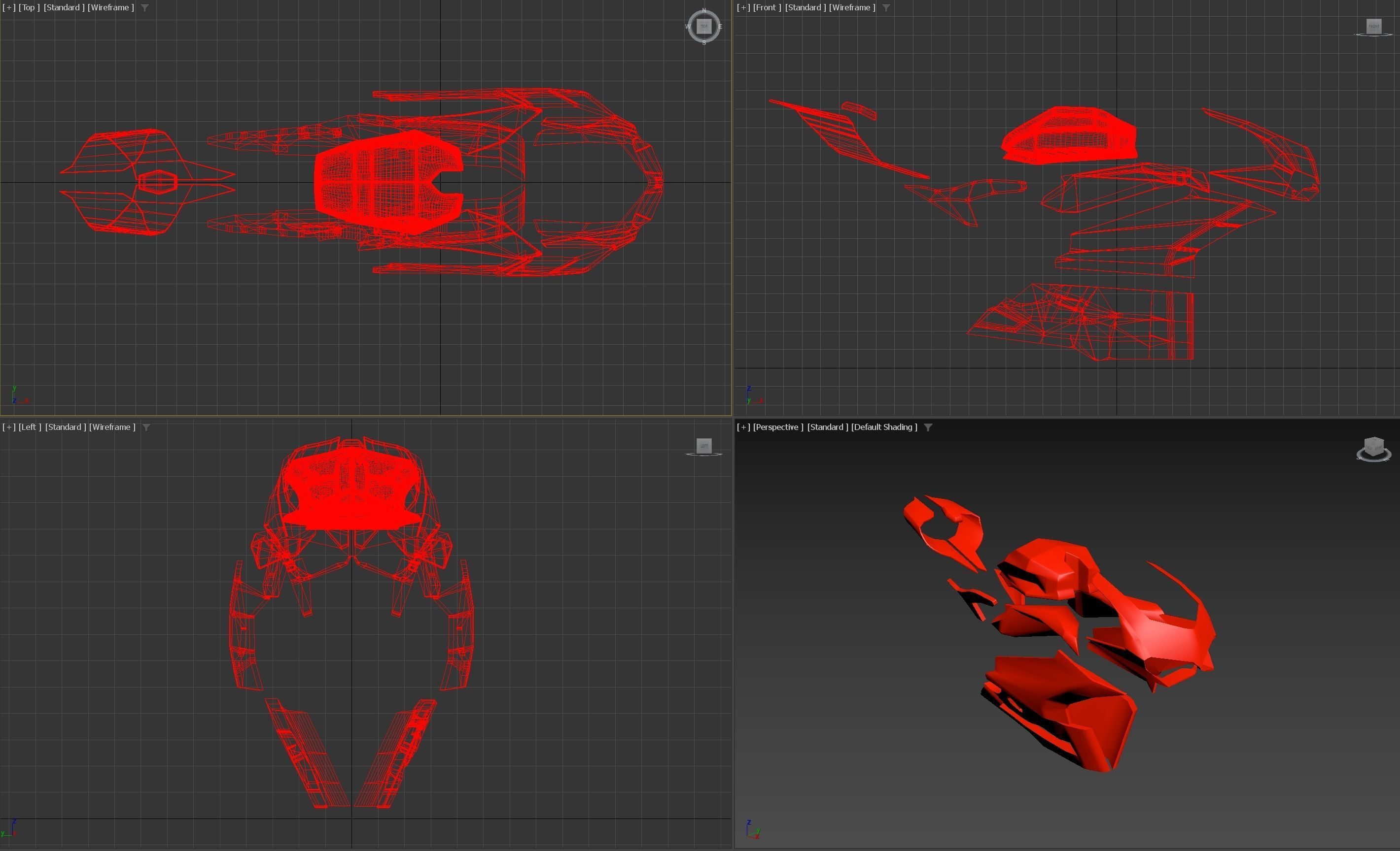 DUCATI frame art  Low-poly 3D model_13