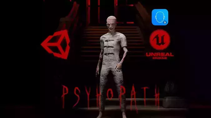 Psyhopath Low-poly 3D model