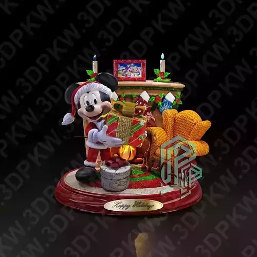 mouse christmas 3D print model