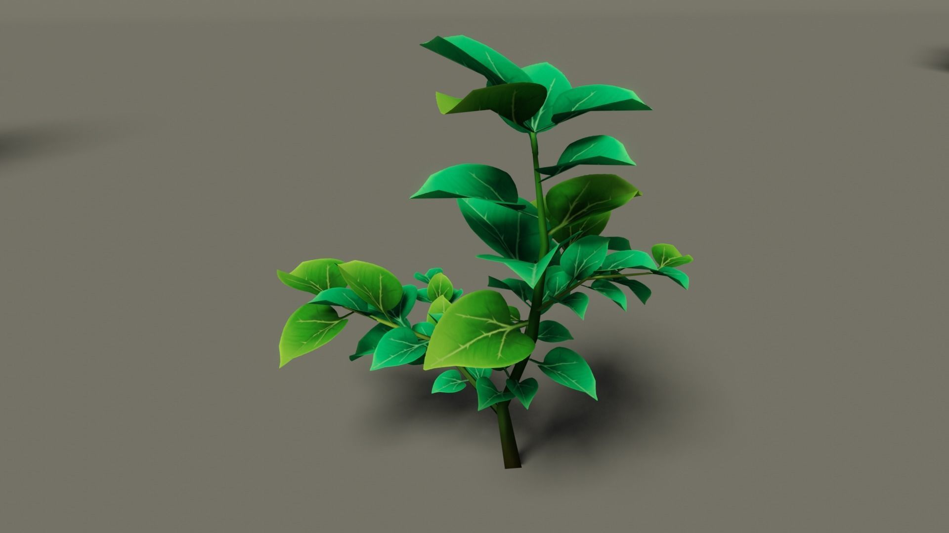 Stylized Forest Plants Handpainted Low-poly 3D model_5