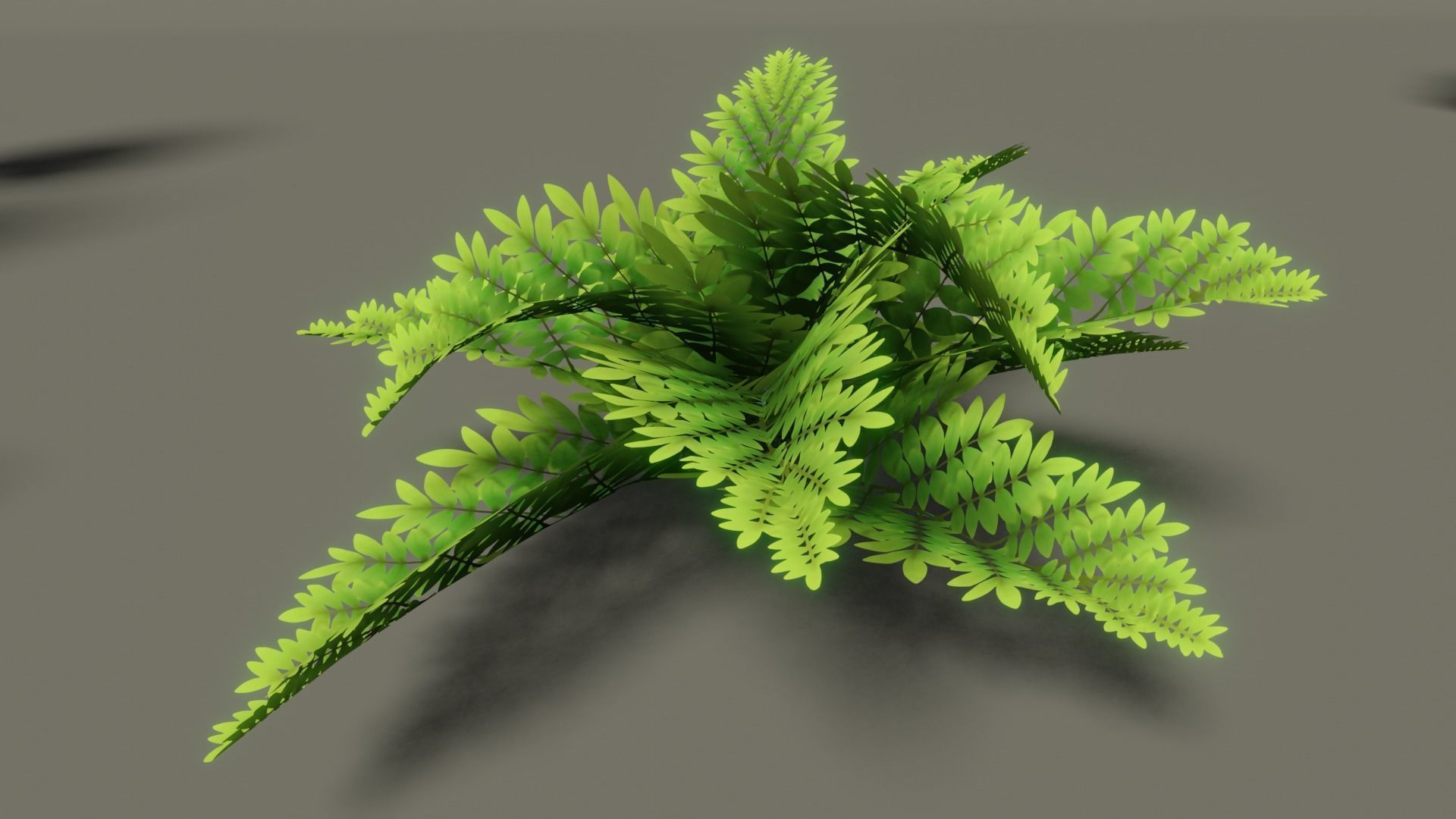 Stylized Forest Plants Handpainted Low-poly 3D model_3