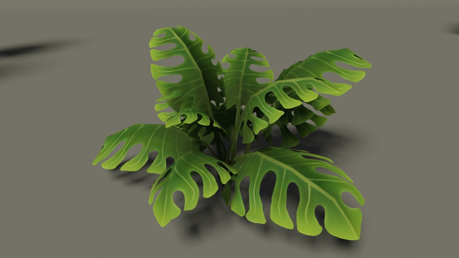 Stylized Forest Plants Handpainted Low-poly 3D model_2