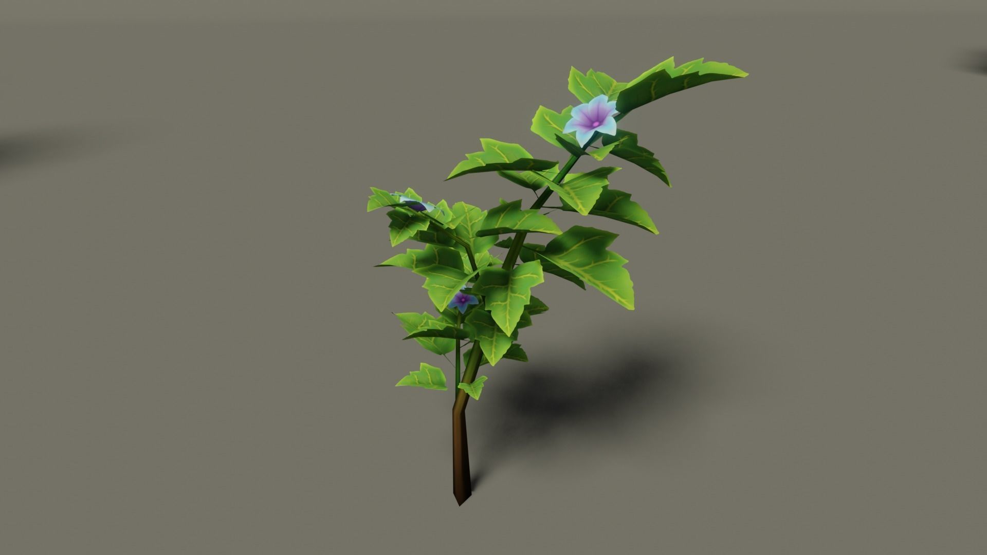 Stylized Forest Plants Handpainted Low-poly 3D model_4