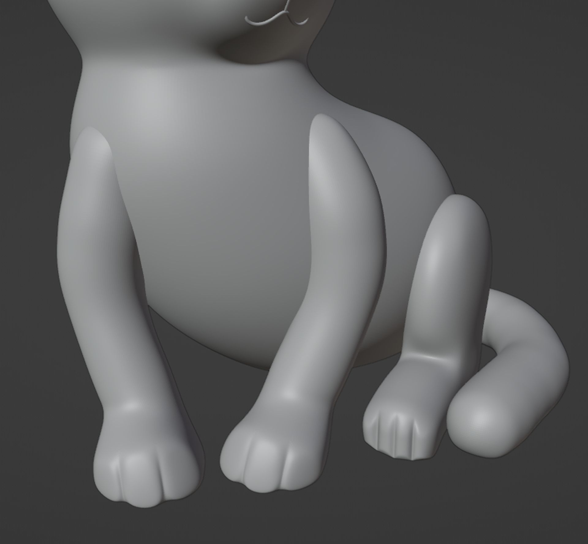 Cat Figurine v2 3D print model_12