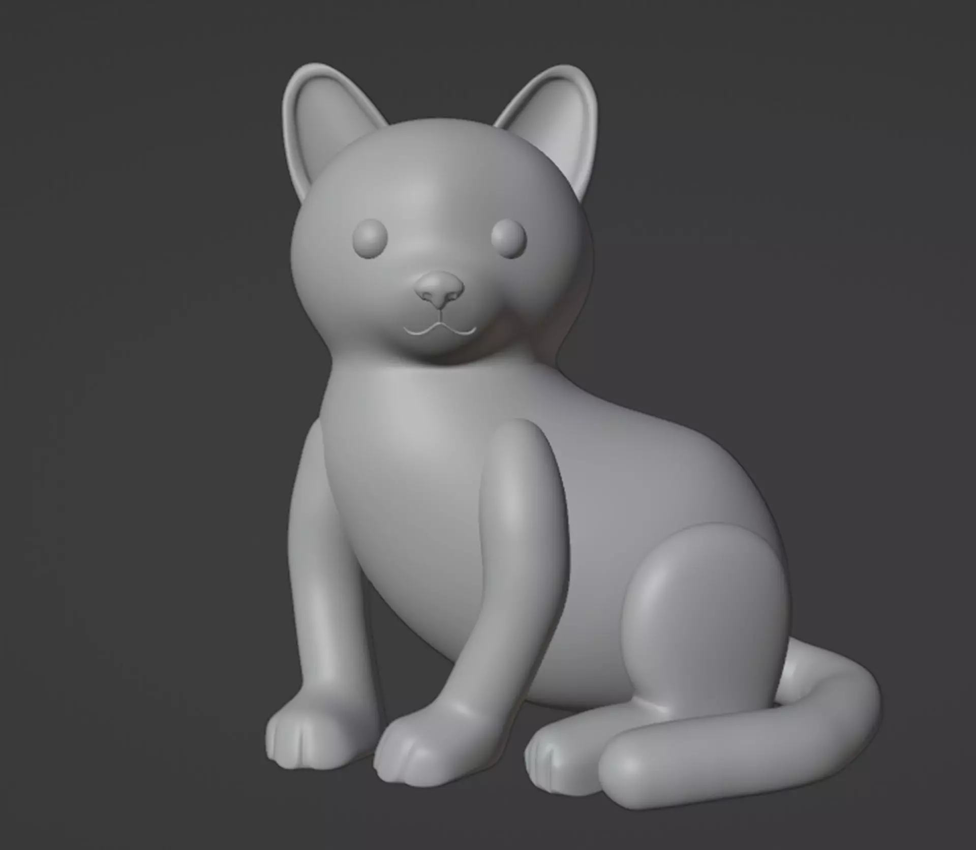 Cat Figurine v2 3D print model_0