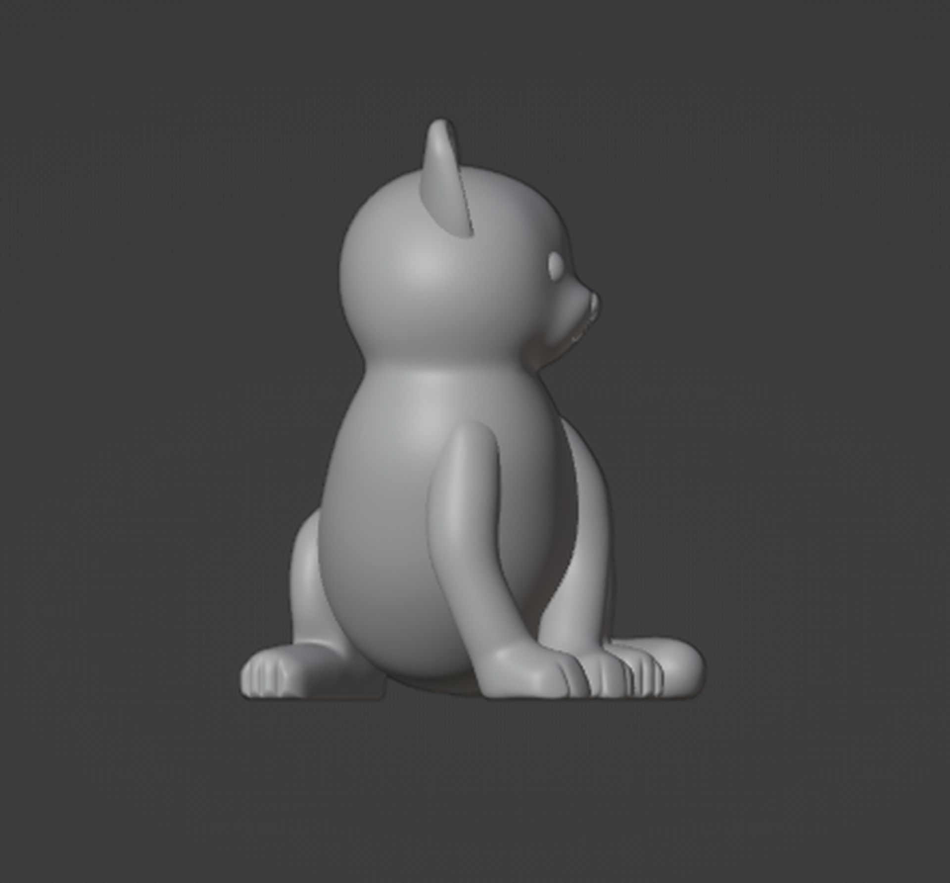 Cat Figurine v2 3D print model_5