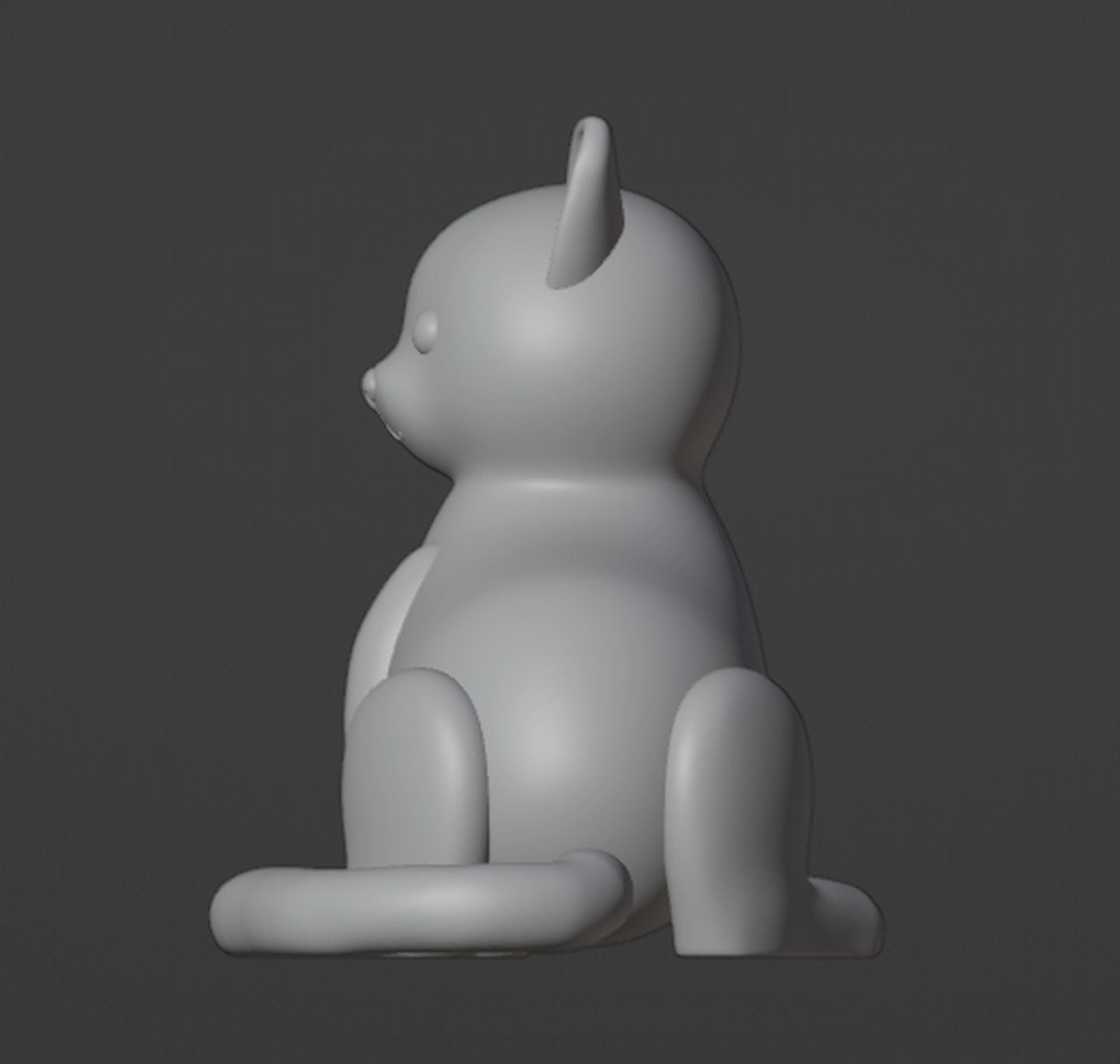 Cat Figurine v2 3D print model_3