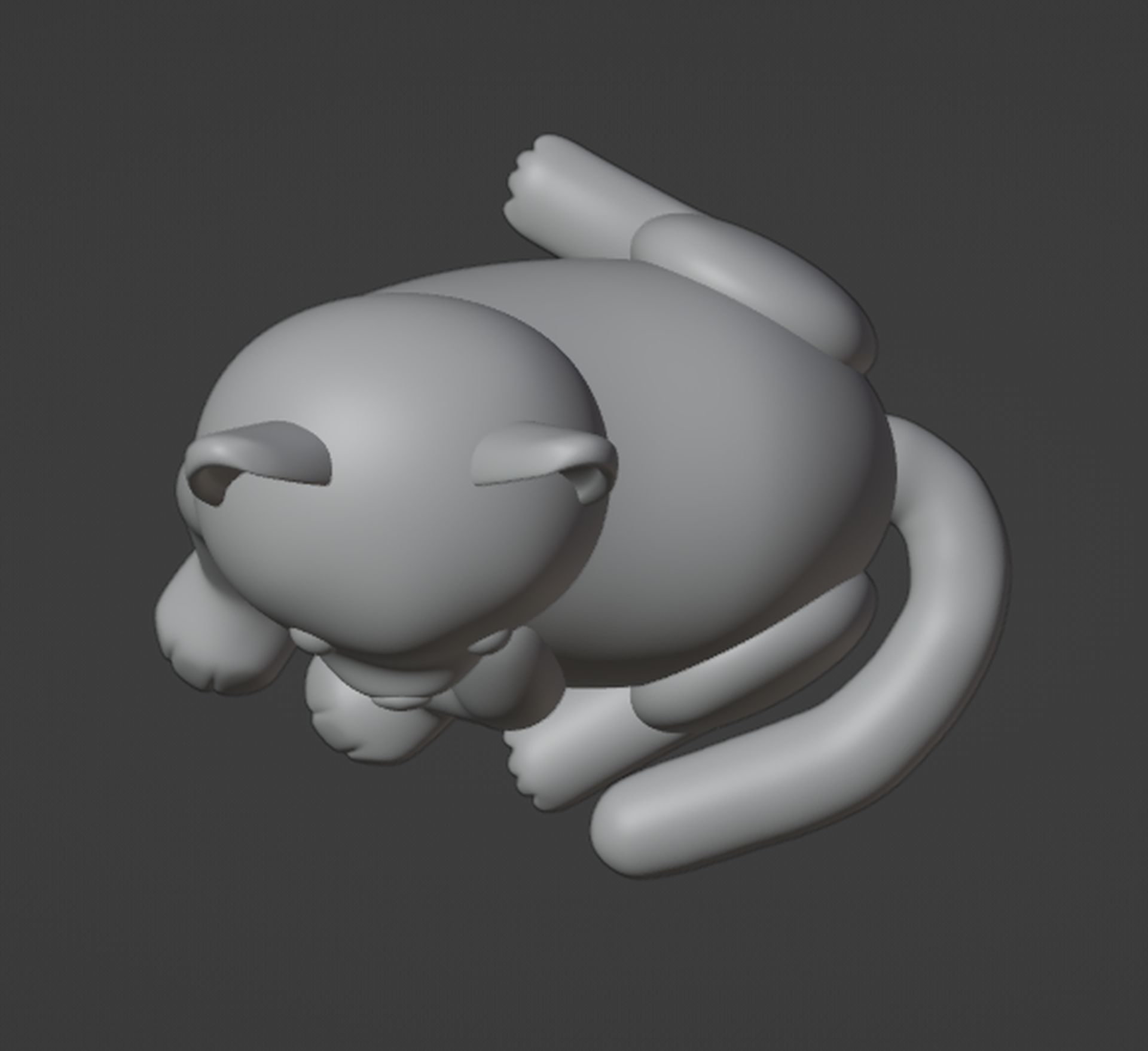 Cat Figurine v2 3D print model_6