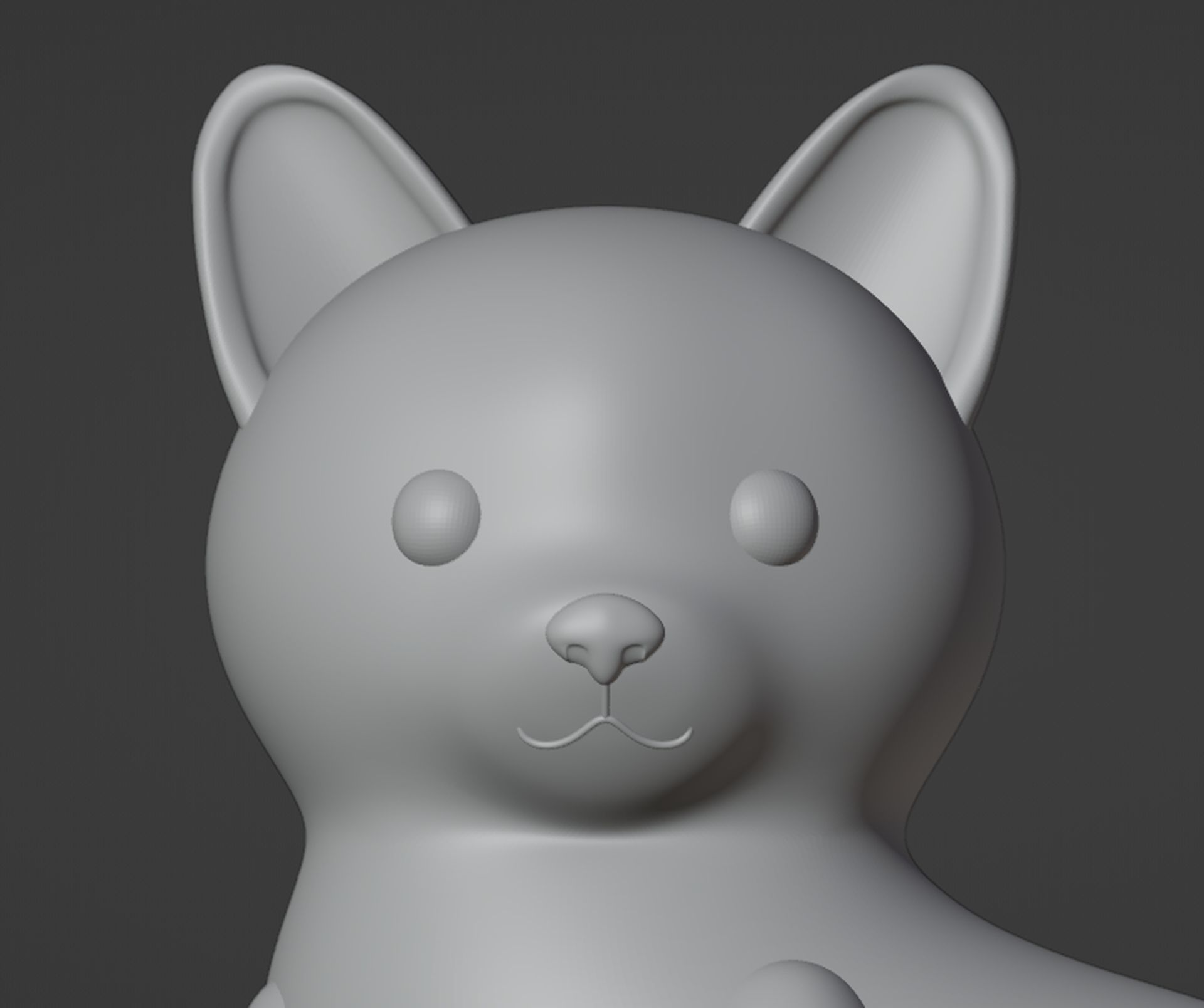 Cat Figurine v2 3D print model_2